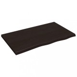 Cumpara ieftin Blat de baie, maro inchis, 100x60x(2-4) cm, lemn masiv tratat