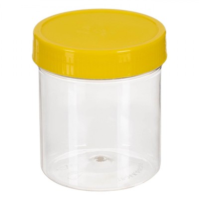 Recipient Plastic, Rotund, Capac Galben, Capacitate 0.4L foto