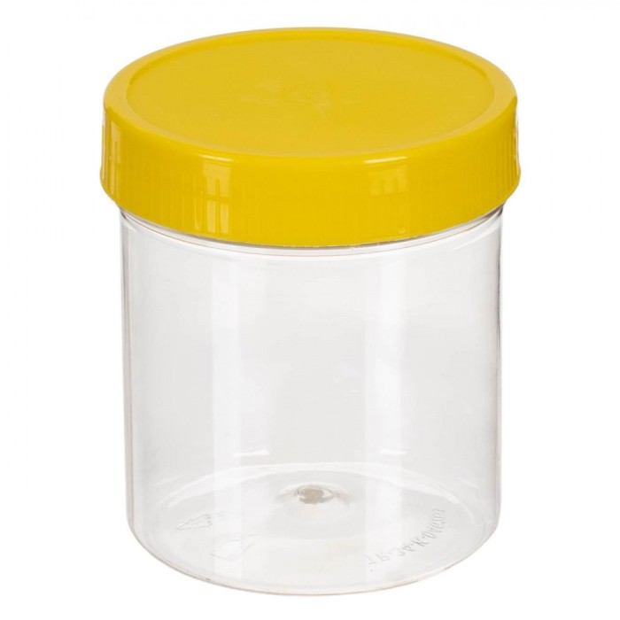 Recipient Plastic, Rotund, Capac Galben, Capacitate 0.4L