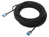 Cablu patch U/FTP 6a 10m LSZH negru 32AWG -20&divide;75&deg;C, Goobay