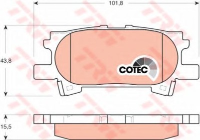 Set placute frana,frana disc LEXUS RX (MHU3, GSU3, MCU3) (2003 - 2008) TRW GDB3339 foto