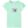 Tricou pentru copii, verde aprins, 140, vidaXL