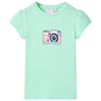 Tricou pentru copii, verde aprins, 104 GartenMobel Dekor foto