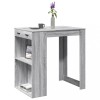 Gossi masa de bar, sonoma gri, 102x70x103,5 cm, lemn prelucrat