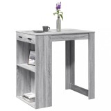 Gossi masa de bar, sonoma gri, 102x70x103,5 cm, lemn prelucrat