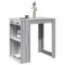 Gossi masa de bar, sonoma gri, 102x70x103,5 cm, lemn prelucrat