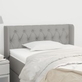 Gossi tablie de pat cu aripioare gri deschis 93x16x78/88 cm textil