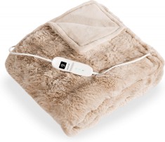 Patura Electrica Cecotec HeatConfort ThermalBlanket, Protectie impotriva supraincalzirii, Cronometru, 160 x 130 cm, 160W, 9 niveluri, Bej
