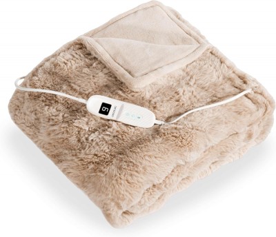 Patura Electrica Cecotec HeatConfort ThermalBlanket, Protectie impotriva supraincalzirii, Cronometru, 160 x 130 cm, 160W, 9 niveluri, Bej foto