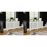 VidaXL Mască de calorifer, 2 buc., alb, 152 cm, MDF