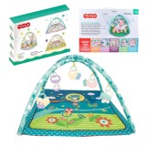 Centru de activitati bebelusi Tiibaby 5 in 1 cu salteluta de joaca si arcade interactive 0-12 luni