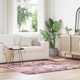 VidaXL Covor shaggy cu pom &icirc;nalt, NAVARRA, roz praf, 160x160 cm