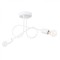 Candelabru Loop Alb Din Oțel Cu 2 Becuri Neregulate Minimalist De Interior
