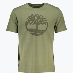 Tricou barbati cu decolteu la baza gatului si imprimeu cu logo, Verde S, Verde, S INTL, S (Z200: SIZE(3XSL → 5XL))