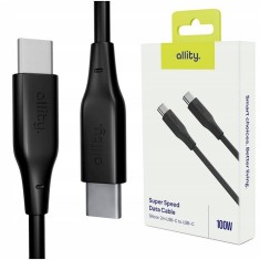 Cablu de date si incarcare Allity AUC-02 USB-C to USB-C 100W 2m Negru