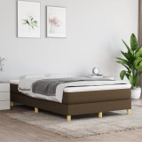 vidaXL Cadru de pat box spring, maro &icirc;nchis, 120x200 cm, textil