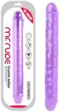 Cumpara ieftin Dildo dublu Crystal Jellies VSCNOVELTY, realistic, violet - 30,5 cm