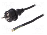 Cablu 3x1mm2 CEE 7/7 SCHUKO mufă gumă 5m PLASTROL