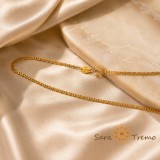 Cumpara ieftin Lant Veriga Regala Unisex , Lant placat cu 3 straturi de aur 18K Brazilia, cu stanta, 50 cm