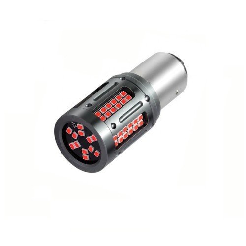 Set 2 becuri o faza T.N. BAU15S 84SMD Canbus 12V-24V nonpolar lumina rosie 1000 lumen 25W Cod: HH004 Automotive TrustedCars
