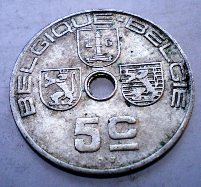 2.171 BELGIA 5 CENTIMES 1938 BELGIQUE-BELGIE foto