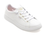 Pantofi sport SKECHERS albi, BOBS D VINE, din piele ecologica