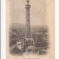 FV5-Carte Postala- FRANTA-Lyon, La Tour metallique de Fourvieres, circulata 1902