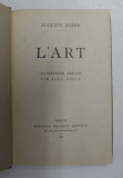 L &#039; ART par AUGUSTE RODIN , entretiens reunis par PAUL GSELL , 1924