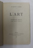 L &#039; ART par AUGUSTE RODIN , entretiens reunis par PAUL GSELL , 1924