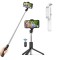 Selfie Stick Stabil Bluetooth, 101cm - Techsuit Remote and Tripod Mount (Q01) - White