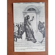 Carte postala, LHistoire, reproducere Pantheon de la Guerre - 1918