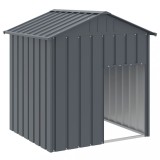 Cumpara ieftin Cusca caine cu acoperis antracit 117x103x123 cm otel galvanizat