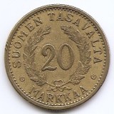 Finlanda 20 Markkaa 1934 - Bronz aluminiu, 31 mm, KM-32 (1)