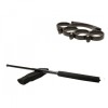 Set Autoaparare: Baston Telescopic Negru 50cm Otel + Box Craniu Negru Ideallstore, Husa Curea