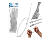Set cleme din inox, 4,6x300mm, 100 bucati, Geko G17253