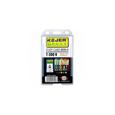 Suport Pp-pvc Rigid, Pentru Id Carduri, 54 X 85mm, Vertical, 5 Buc/set, Kejea - Transparent foto