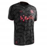 Tricou Fotbal VIRALTO II Negru-Gri-Roz Adulți, Kipsta