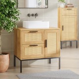 Dulap baie sub chiuveta Marhasa 60x60x40 cm, stejar si negru