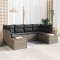 vidaXL Set de canapele pentru grădină cu pernă 6 pcs Gri Rattan poli 3348155