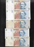 Rar! Set Argentina 5 x 2 pesos sematuri diferite, America Centrala si de Sud