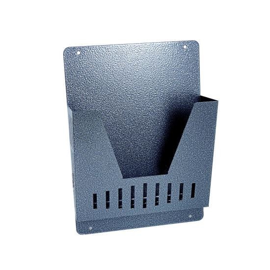 Cos/cutie publicitara, pentru ziare, decupaj adanc, gri, format A4, 23x9x32 cm, Damech