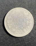 Moneda 5 leva 1894 argint Bulgaria, Europa