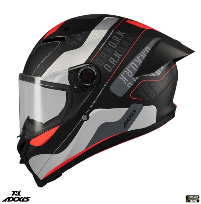 Casca integrala pentru scuter - motocicleta Axxis Fenix Ork B5 rosu mat &ndash; tip viziera: MT-V-31B &ndash; DKS429 S (55/56cm)