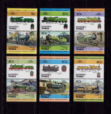 ✅( S11) 1984 &amp;quot; Locomotive ( I )&amp;quot;, Nanumea Tuvalu , serie completa 12 valori, MNH foto