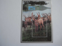 DPR KOREA Blok 289 -obliter FDC- Exp fil&amp;gt;Taipei-93-fauna-cerbi foto