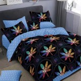 Cumpara ieftin Lenjerie pat dublu,bumbac finet,6 piese,cearceaf normal 220x240cm, cearceaf pilota 200x220cm, 2 fete de perna 50x70, 2 fete de perna 70x70-M156