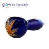 Pipa Sticla Albastra Urban Crew Glow, 10cm, Efect Luminescent in Intuneric, Borosilicat