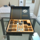 Set tac&acirc;m negru 24 piese cu finisaj lucios