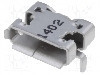 Conector USB AB micro, {{Montare mecanica}}, ADAM TECH - MCR-AB1-S-RA-SMT-CS1-TR