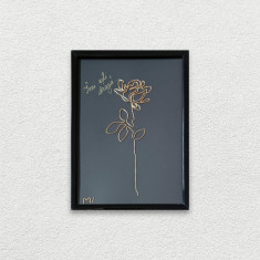 Imi esti draga – tablou placat cu aur cu mesaj, 14×19 cm-cod 4305
